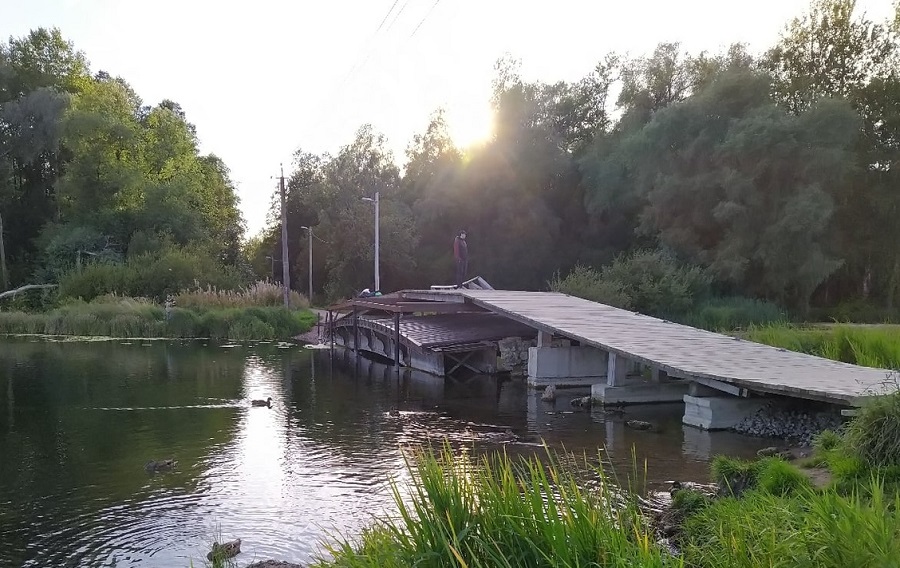 разрушенный мост р. Теплая